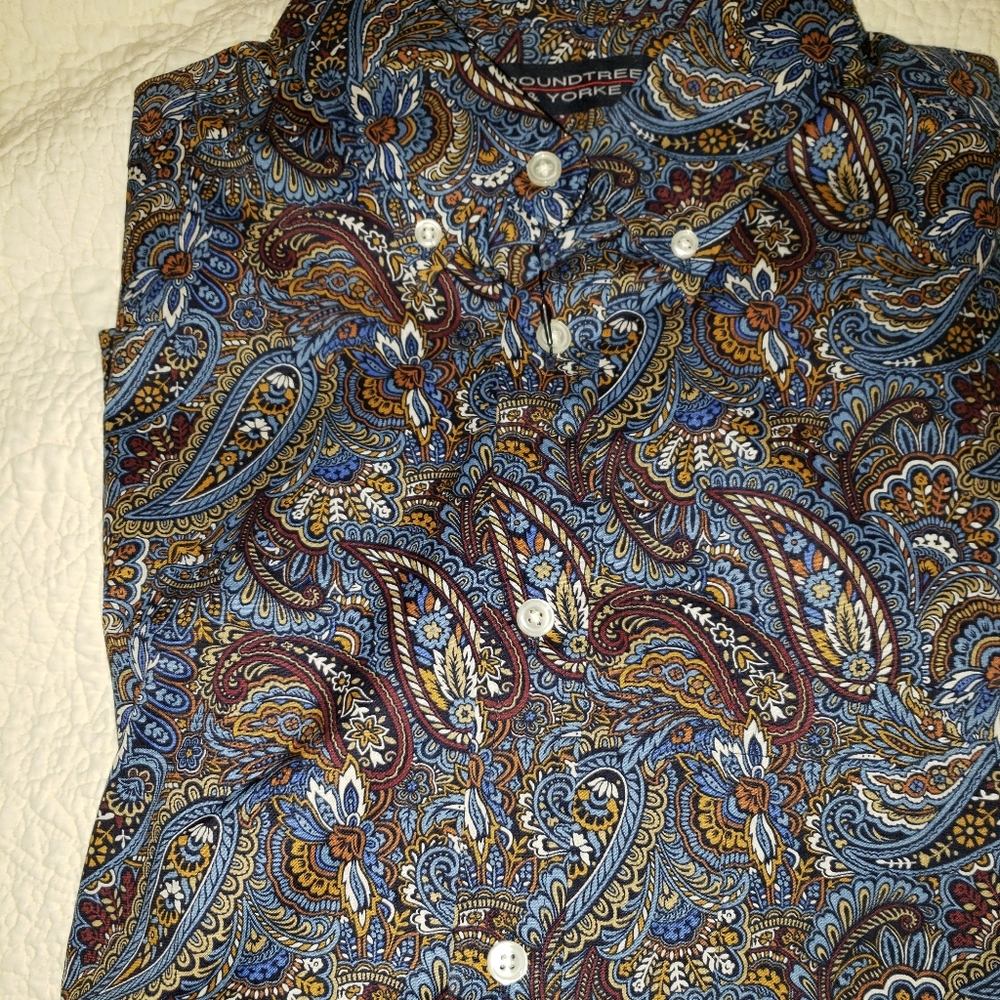 **New**Men's Roundtree&Yorke Long Sleeve Shirt.